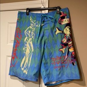 Ed Hardy men’s bathing suit .